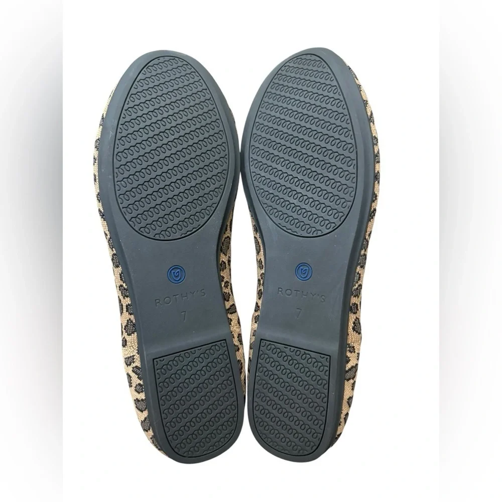 Rothy's Chocolate Spot Textile The Flat Slip On Comfort Shoes Women’s US 7.